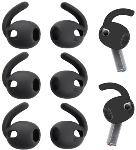 LQIOACU 3 Paires Embouts ecouteurs pour Sam-sung Galaxy Buds3, SM-R50, Ne conviennent pas à l'étui de chargement, Noir