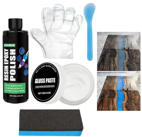 Polierpaste Epoxidharz, Epoxidharz Schleifenkratzen Set, Autolack Reparatur Polieren Paste, Home Artwork Polishing Kit, Reiben Verbindungen Dekoration Für Hochglänzende Oberflächen