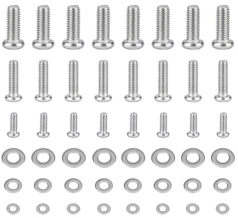 48 PcsTV Bracket Screwss, M4 M6 M8 Vesa Screws for TV Wall Mount Screws, Universal TV Mounting Hardware Kit, Stainless Steel TVs Bracket Bolts Fixings with Washers for Most TVs Monitors up to 80