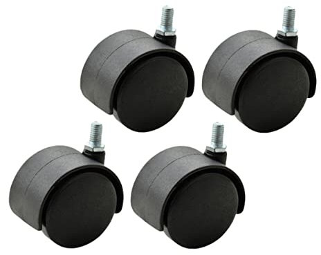 Veemoon 4pcs 1.5 Inch M8 Threaded Heavy Duty Computer Chair Wheels Replacement Office Furniture Casters Without Brake for Home and Office Use