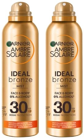 Garnier Ambre Solaire Ideal Bronze LSF 30 – Sonnenschutz für Gesicht und Körper, wasserfest, 150 ml (2)