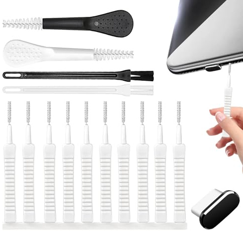 Kit de limpieza de teléfono, limpiador de puertos de carga, juego de herramientas de 15 piezas, limpiador de pinceles para smartphone, herramienta de limpieza de auriculares, herramienta para eliminar