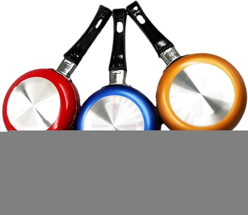 Sartén para huevos, mini sartén, antiadherente, sartén de acero inoxidable con agujero para colgar y asa, utensilio de cocina inoxidable para freír huevos, filetes, pollo, pan, salchichas