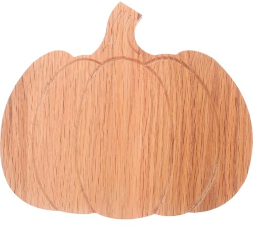 PRETYZOOM Tabla De Cortar De Madera Forma De Calabaza De Roble 7.7 Pulgadas para Cocina RúStica OtoñO Halloween Y AccióN De Gracias Tabla Pequeña para Queso Y Charcutería