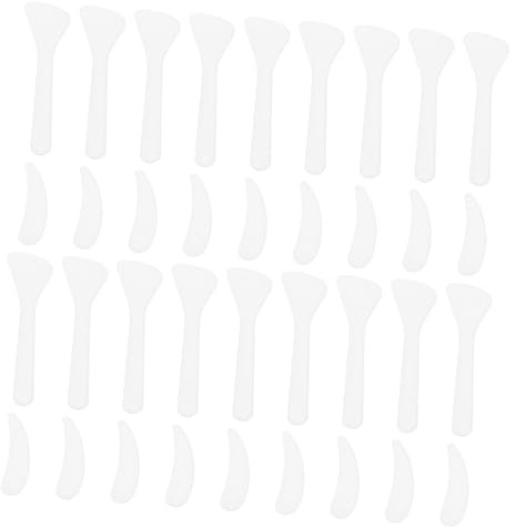 HONITANO 100 piezas Cucharas Faciales Plásticas Duraderas para Crema y Blanco Aplicador Cosmético Profesional para Facial