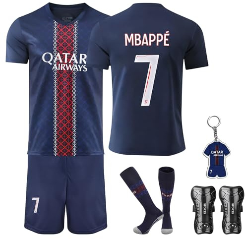 Czzovos Maglia da Calcio per Bambini Stagione 25/26, N.7, Set di Maglia da Calcio con Maglietta e Pantaloncini, Completo Sportivo per Ragazzi e Ragazze,22