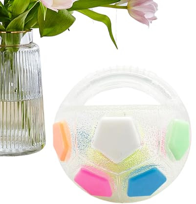 keloppasit Pelotas indestructibles para perros, juguetes chirriantes redondos interactivos de 18 cm, juguetes resistentes para masticar, suministros de entrenamiento para mascotas, para limpiar los