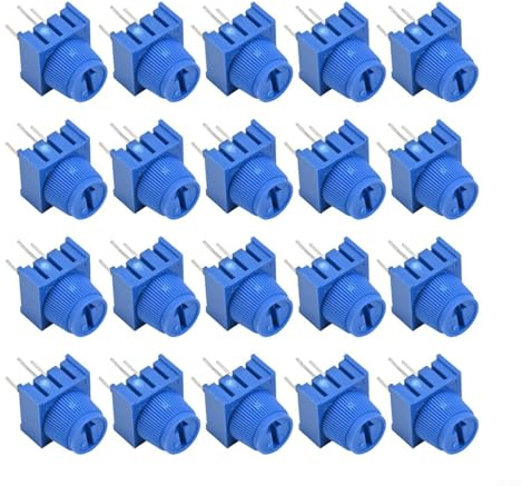1K 10K 50K 100K Ohm Trim Potentiometer mit blauem Knopf - Variabler Widerstand für elektronische Projekte, für ARDUINO, Robotik, Industrie - 270-Grad-Drehung (10K)