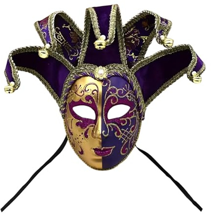 Generisch Venezianischen Masquerade Maske Damen Herren Venezianischen Maske für Halloween Karneval Elegant Masken Abendkleid Tanz Party Kostüm Augenmaske für Frauen Männer Partymaske