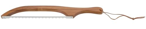 Housoutil Scie Bois et Acier Inoxydable Outil de Découpe Dentelé pour Long Trancheuse à Manuelle Paquet de Rangement pour Pâtisserie la Cuisine et Service du Gâteau