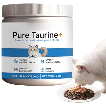 Wcmxdg Taurina Pura, con Supporto Nutrizionale Quotidiano, 200g Integratori per Gatti Integratori di Taurina per Animali Domestici, Nutrizione Quotidiana per Alimenti per Gatti