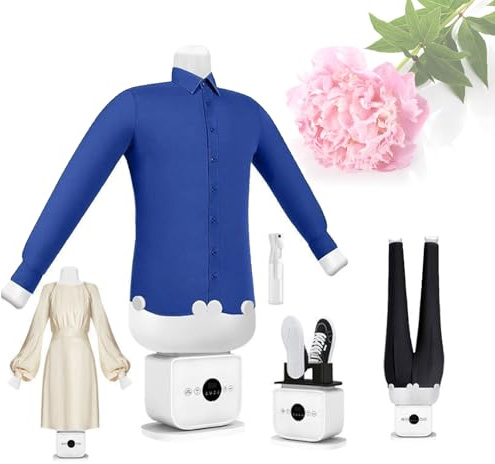 Automatic Hot Air Dryer and Iron, Shirt Pants Dryer and Ironer, Ironing Machine, Time & Temperature Adjustable, Quick Wrinkle Remover, for Shirts, Pants, Shoes, Skirts Standard+SkirtMould