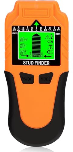 Leitungssucher 6-in-1 Wanddetektor mit LCD-Display & Signalton, Hochpräziser Wandsensor für Holz, Metall, Stromkabel und Rohre