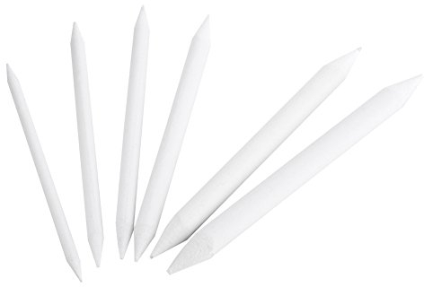Künstler Blending Stump und Tortillion Art Papier Weiße Stifte Mixer Student Skizze Zeichenwerkzeuge, Kohlezeichnung Doppelkopf Weiß Pen Set 6 Stücke Blender Stift Faber Castell Blending Werkzeug