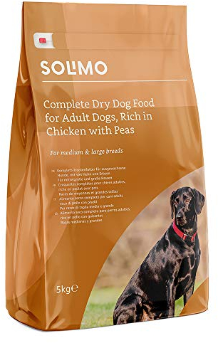 by Amazon - Complete Dry Dog Food for Adult Dogs, Rich in Chicken with Peas, 1 Pack of 5kg