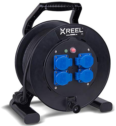 Kabeltrommel XREEL 230V/16A K2 IP54 Gummi H07RN-F 3x2,5mm² schwarz 40m