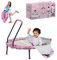 smarTrike Indoor-Kleinkindertrampolin mit Handgriff, faltbares Kindertrampolin, 1-5 Jahre (Bällebad und Trampolin, Rosa)