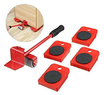 YASTA Kit Sollevatore con Rotelle per spostare Mobili Set 4 piastre con Ruote per Spostamento Oggetti Trasloco