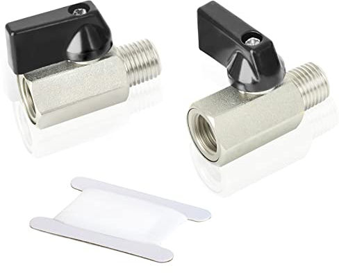 ERGAOBOY 2 pezzi 1/4 femmina x 1/4 maschio per uso gravoso valvola a sfera in rame nichelato