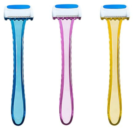 3 pezzi rasoi bikini tipo T rasoio di bellezza linea vemus lamette donna rasoio donna intimrasierer für frauen trimmer damen damenrasierer rasierhobel damen(rosa, giall, azzurro)