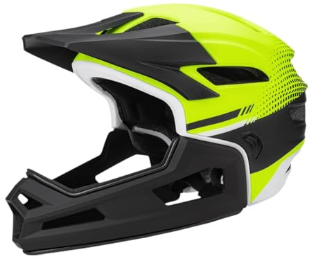 Fenteer Casco Integrale per Bici Caschi da Ciclismo Accessori per Ciclismo Regolabile per Uomo Donna Casco per Skateboard Arrampicata, Nero Giallo