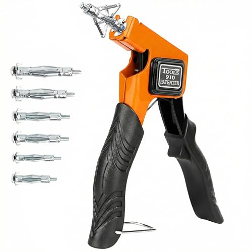Wall Anchor Setting Tool Kit for Cavity Anchor Plasterboard Fixing Molly Bolts Mounting Plier with Hollow Wall Expansion Anchors Heavy Duty Setting Tool Non-Slip Handle