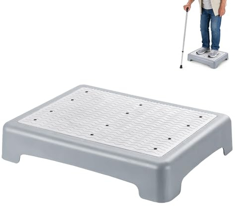Sgabello antiscivolo da 9 cm, portatile, per salire e salire, portata fino a 220 kg, per anziani, doccia, vasca da bagno, auto, all'aperto