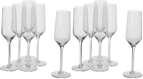 alpina Bicchieri da spumante, 220 millilitri, 6 pezzi, trasparenti (Confezione da 2)