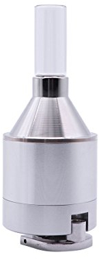 HEMOTON Metal P owder Grinder Hand Mill Embudo con botella de vidrio 4,4 x 10,7 cm