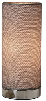 Lindby Tischlampe Ronja dimmbar (Modern) in Alu aus Textil (1 flammig, E14) - Tischleuchte Schreibtischlampe Nachttischlampe Schlafzimmerleuchte