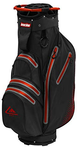 Longridge Elements Sac étanche pour Chariot de Golf avec 14 séparations,Noir/Rouge