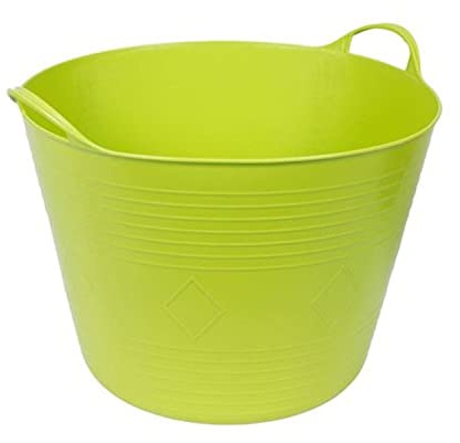 Floraworld 012256 GartenküBel Universal Classic 34-37 cm, Ø 46 cm, 40 Liter, Limone | Floraworld Pflanzgefäß Ø46 cm wetterfest und UV-beständig aus robustem Kunststoff für Balkon, Terrasse und Gartenpflanzen