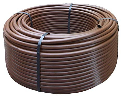 Pcriegos 2040012M-Tuyau d'arrosage Ø 16 mm Bobine de 400 mètres lisse Couleur marron
