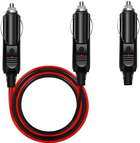 RUNCCI-YUN Zigarettenanzünder Stecker,Zigarettenanzünder Kabel, 12-24 V 15A Zigarettenanzünder Stromversorgung Kordel 1.5M/ für Auto-Wechselrichter, Luftpumpe, elektrische Tasse
