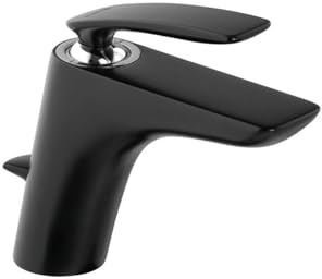 Kludi Balance Waschtisch-Einhandmischer DN 10 schwarzmatt-chrom mit Ablaufgarnitur