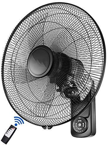 CYY 20 / 50 cm Ventilador de Pared con Control Remoto y Temporizador |3 Velocidades Oscilantes,Negro Hogar Ventilador de Silencioso, para Refrigeración y Ventilación
