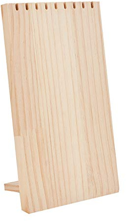 AHANDMAKER Wood Necklace Holder, 9.6 Inch Wooden Plank Necklace Jewelry Display Stand, Detachable Wooden Jewelry Organizer Stand, Necklace Display Stand, Ornament Display for Home Bedroom Decoration