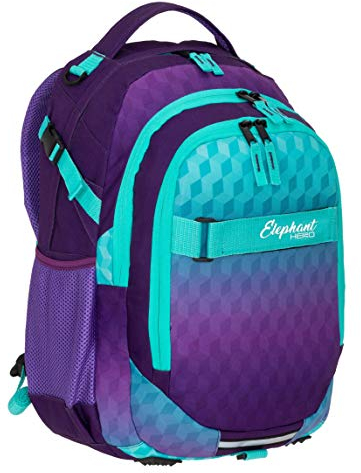 Elephant Schulrucksack HERO SIGNATURE Rucksack (Violet Cube (Lila-Türkis))