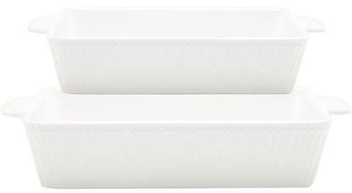 GreenGate [W] Dishes Alice White Rectangular Set of 2