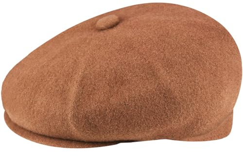 Kangol - Flatcap, Schiebermütze, Newsboy Cap Wool Hawker - Size S - Caramel