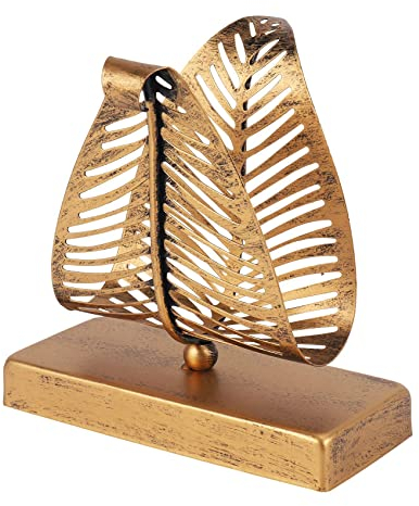 UIRTB Freistehender Serviettenhalter mit Blattdesign, Desktop-Papierhandtuchspender, Aufbewahrungsbox für Servietten