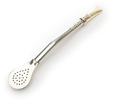 THEARG | Yerba Mate Alpaca Straw | Cannucce in metallo in acciaio inox riutilizzabili – dall'Argentina | Ideale per il vostro set di zucca Yerba Mate – Beach Essentials – Cannuccia per tazza da