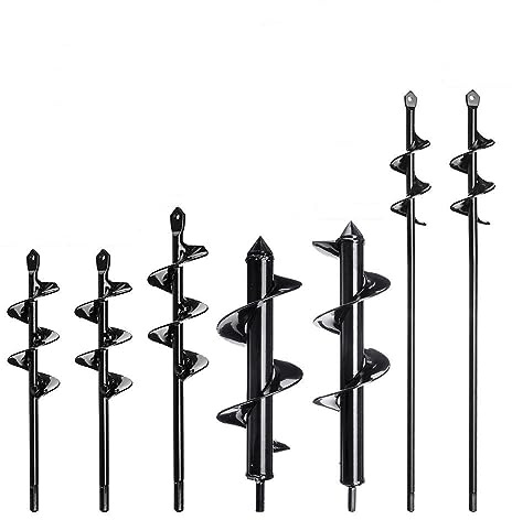 Earth Auger Spiral Drill Bit Planter Auger Yard Gardening Planting Hole Digger Replacement Garden Tools,4x45cm