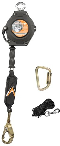 Malta Dynamics Edgehog Self Retracting Lifeline – 30’ Leading Edge Fall Protection Yoyo Cable, Class 2 Retractable Lanyard with Quick-Action Brake, OSHA and ANSI Compliant Safety Lanyard