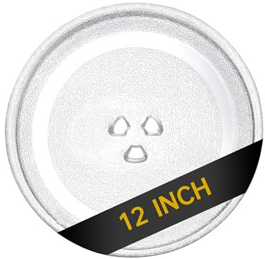 Rotaglass 30,5 cm mikrovågsugn glas skivspelare platta, 30,5 cm / 12 tum mikrovågsugn bricka ersättning glasplatta, ersättning för LG, GE, Magic Chef, Hotpoint, Panasonic, Kenmore, etc