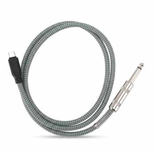 Câble Audio TRS 6,35 Mm vers USB C 1/4, Câble D'enregistrement Guitare vers USB C, Adaptateur Audio 1/4 vers Type C, Câble Stéréo Jack Auxiliaire pour Mixeur (1m/3.3ft)