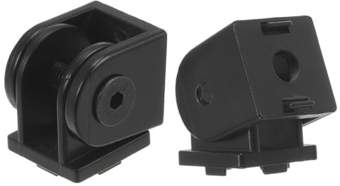 QUARKZMAN 2pcs Moulé-sous-pression Aluminium Pivot Joint Réglable 180° Flexible Pivot Joint Connecteur pour 2020 Série Aluminium Extrusion Profil, Ouverture 6mm, Noir