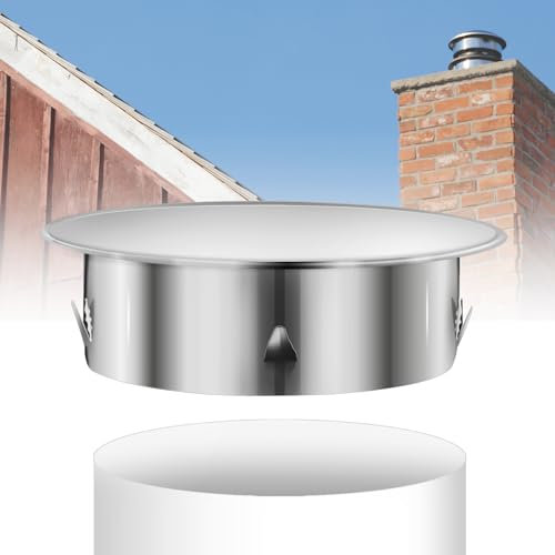 Copertura per canna fumaria DNGH, coperchio per camino da 120mm a 130mm, copertura per canna fumaria in acciaio inossidabile, capsula per canna fumaria, coperchio per focolare, coperchio per foro del