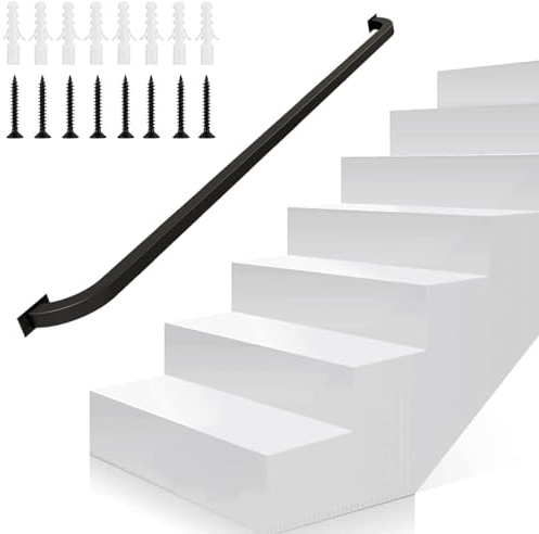 Gorssen 30cm Handlauf,Treppenhandläufe Eisen | für ältere Kinder,Schmiedeeisen-Handlauf,Antirutsch-Treppenhandlauf - für den Innen- und Außenbe