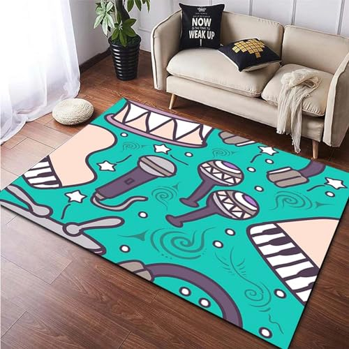 Teppich Wunderschöne Cartoon-Zeichnungen Innen Wohnzimmer Teppich Muster Teppich Boden Teppich Haar Teppich Dekoration Schlafzimmer 3D Bodenmatte 140 X 200 Cm ， Schmutzabweisend - Leicht Zu Re -9W0I2L